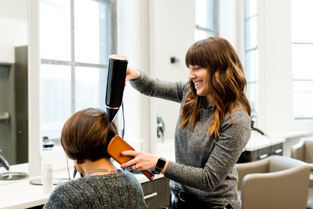 Hair styling session