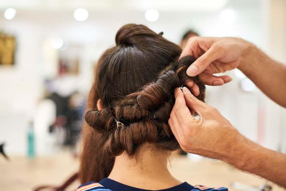 Styled long hair look